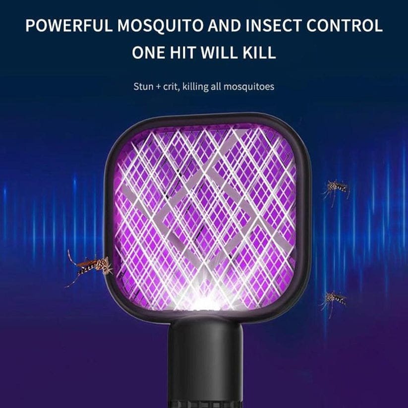 Electric Mini USB Mosquito Killer Racquet Lamp | Rechargeable Wireless Insect Zapper with LED Night Light for Mosquito & Fly Control