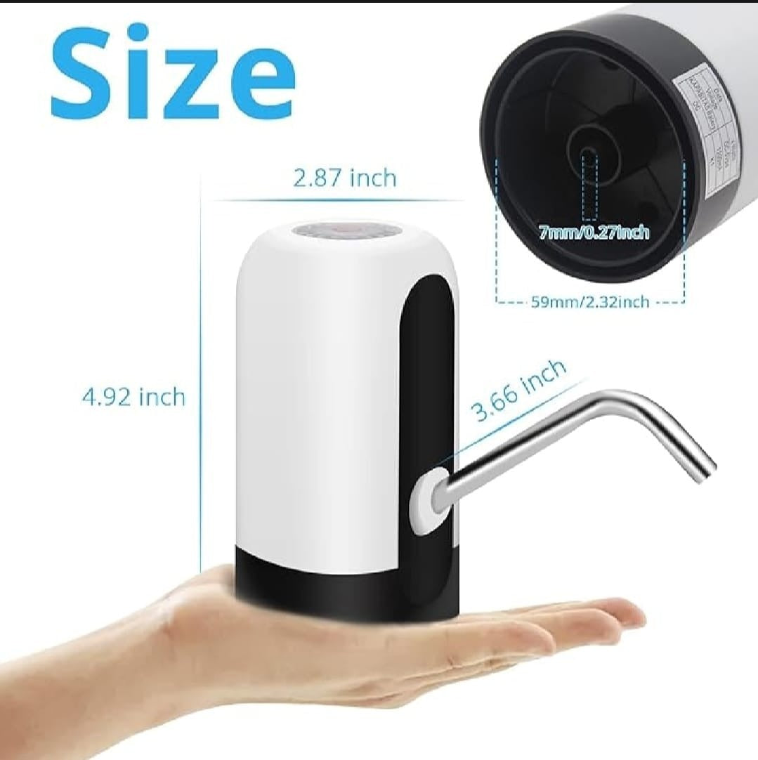 Compact USB Rechargeable Water Pump for Home & Office | Portable Automatic Drinking Water Dispenser for 19L Bottles, Easy One-Touch Use